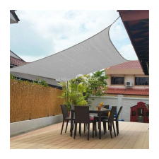  Napvitorla - árnyékoló teraszra, erkélyre és kertbe szögletes 4x4 m grafitszürke színben - HDPE masszív anyagból kerti bútor