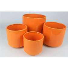 Narancssárga kerámia virágcserép XL 18cm kerti tárolás