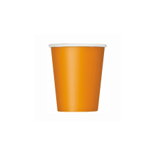 Narancssárga papírpohár - 266 ml, 14 db / csomag party kellék