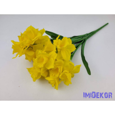  Nárcisz 7 ágú selyem csokor 42cm - Sárga dekorációs kellék