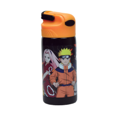  Naruto Fire alumínium szívószálas kulacs akasztóval 500 ml kulacs, kulacstartó