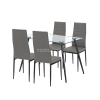  Nash 4+1 étkező garnitúra szürke-fekete