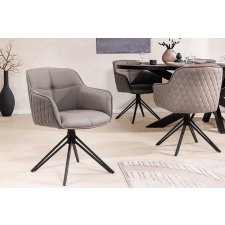 Natasha Stílusos szék Natasha szürkésbarna taupe bőr bútor