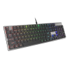 Natec Genesis Thor 420 RGB mechanikus slim Gamer billentyuzet, US kiosztás Blue switch
