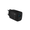 Natec Ribera GaN USB-C / USB-A Hálózati töltő - Fekete (30W) (NUC-2141)