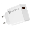 Natec Ribera NUC-2057 USB-A Hálózati töltő - Fehér (18W)