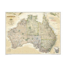 NATIONAL GEOGRAPHIC Antik színezésű Ausztrália falitérkép National Geographic 1:4 560 000 76x69 cm térkép