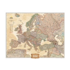 NATIONAL GEOGRAPHIC Európa országai faléces falitérkép antikolt National Geographic 117x92 térkép