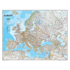 NATIONAL GEOGRAPHIC Európa országai keretezett falitérkép antik színű National Geographic 117x92 térkép