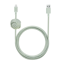 Native union USB-A apa - Lightning apa 2.0 Adat és töltő kábel - Zöld (3m) (NCABLE-L-GRN-NP) kábel és adapter