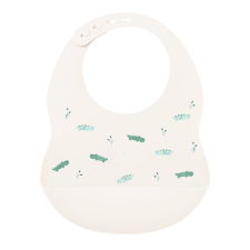  Nattou előke szilikon printed fehér előke