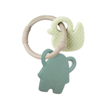  Nattou rágóka szilikon Elefánt és kacsa szürke gyűrűn egyéb bébijáték