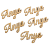  Natúr fa Anya felirat 6,5cm 5db-os