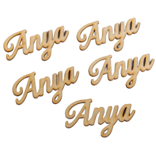  Natúr fa Anya felirat 6,5cm 5db-os dekorációs kellék