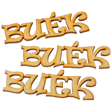  Natúr fa B.Ú.É.K. felirat 9cm 3db-os dekorációs kellék