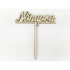  Natúr fa - Beszúrós "Nőnapra" felirat  9,5cm dekorációs kellék