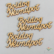  Natur fa Boldog névnapot 8, 2cm 3-os dekorációs kellék