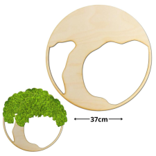  Natúr fa - Dekorálható DIY fa alap 37cm - íves fa dekorációs kellék