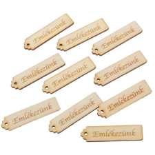  Natúr fa Emlékezünk tábla 6,5cm 10db-os dekorációs kellék
