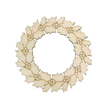  Natúr fa - Fagyöngy koszorú 20cm dekorációs kellék