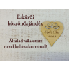  Natúr fa - Gravírozott köszönőajándék - Szív (1-12db)