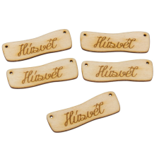  Natúr fa Húsvét hullámos tábla 7cm 5db-os dekorációs kellék