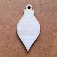  Natúr fa karácsonyfadisz, dundi jégcsap. Mérete: 6 cm dekorációs kellék