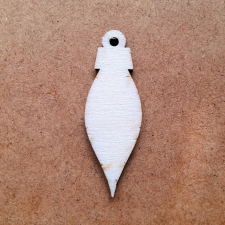  Natúr fa karácsonyfadisz, jégcsap. Mérete: 8 cm dekorációs kellék