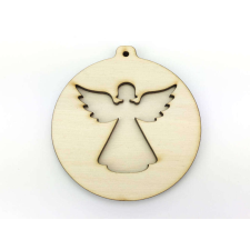  Natúr fa - Karidísz dupla angyal 8,5cm dekorációs kellék
