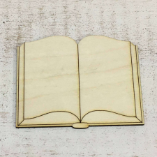  Natúr fa - Könyv 10cm dekorációs kellék