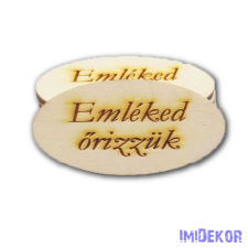  Natúr fa ovális közepes 3x6cm - Emléked őrizzük dekorációs kellék