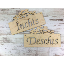 Natúr fa - "Deschis - Inchis" tábla dekorációs kellék
