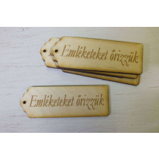 Natúr fa - " Emléketeket őrizzük" gravírozott scrapbook táblák 5db/csomag dekorációs kellék