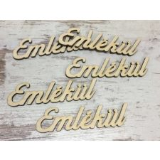 Natúr fa - "Emlékül" felirat 9cm 5db/csomag dekorációs kellék