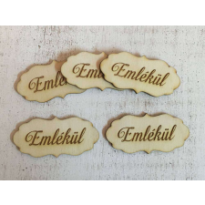 Natúr fa - "Emlékül" fodros tábla 5db/csomag dekorációs kellék