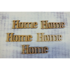Natúr fa - "Home" felirat 5db/csomag dekorációs kellék