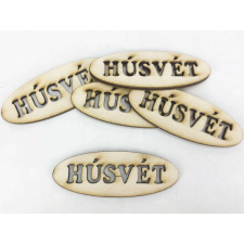 Natúr fa - "Húsvét" ovál tábla 3x8cm 5db/csomag dekorációs kellék