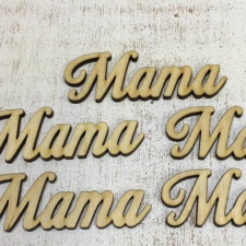  Natúr fa &quot;Mama&quot; felirat 7,8cm dekorációs kellék