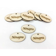  Natúr fa - "Nőnapra" ovál tábla 4cm 10db/csomag dekorációs kellék