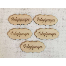  Natúr fa - "Pedagógusnapra" fodros tábla 5db/csomag dekorációs kellék