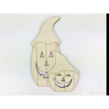 Natúr fa - Sapkás halloween tökök 15cm dekorációs kellék