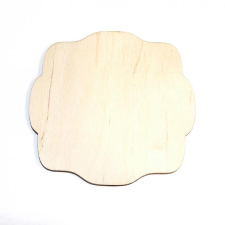 Natúr fa tábla, mérete: 9x9 cm dekorációs kellék