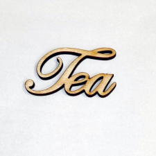  Natúr fa 'Tea' felirat. Mérete: 48x30 mm dekorációs kellék