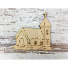 Natúr fa - Templom 9x10cm dekorációs kellék