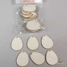  Natúr fa tojás fűzhető 6cm 20db-os dekorációs kellék