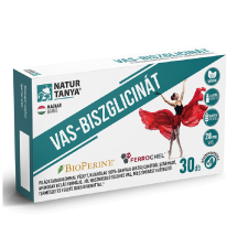  Natur Tanya® Vas-biszglicinát 30db kapsz BioPerine® fekete bors kivonattal vitamin és táplálékkiegészítő