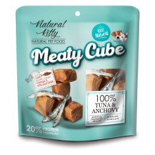 Natural Kitty Meaty Cube 100% Tonhal & Szardella 60g macskaeledel