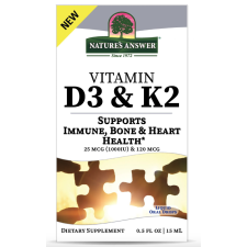 Nature's Answer D3 és K2 vitamin, folyékony, 15 ml gyógyhatású készítmény