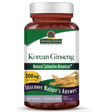 Nature's Answer koreai ginzeng, 500 mg, 50 vegetáriánus kapszula vitamin és táplálékkiegészítő
