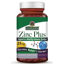 Nature's Answer Zinc Plus, cink, 25 mg, 60 db növényi kapszula vitamin és táplálékkiegészítő